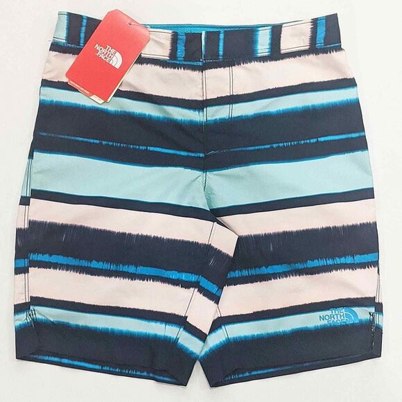 The North Face Boys Amphibious Hiking Shorts Large Blue Stripes - Picture 2 of 7